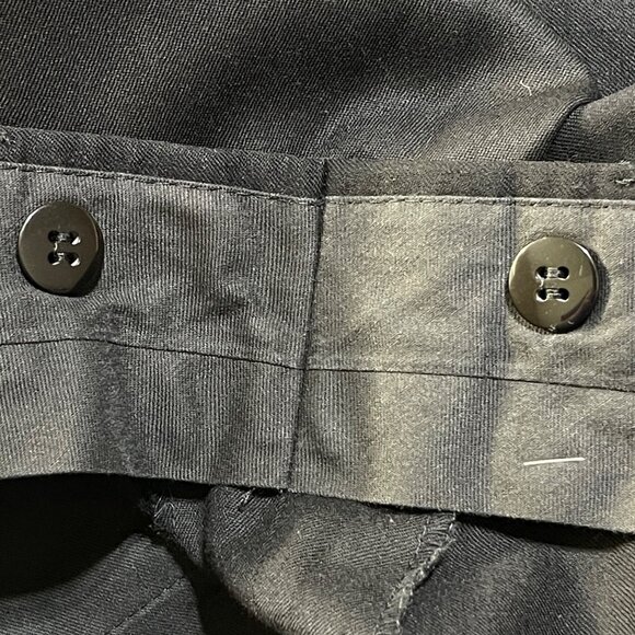 JoS A. Bank Pleated Dress Pants Slacks Cuffed Black Size 36 Wool Cashmere - Picture 4 of 6